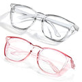 Safety Glasses Goggles for Women Girls Anti Fog Protective Eyewear Glasses - color: Pink+clear