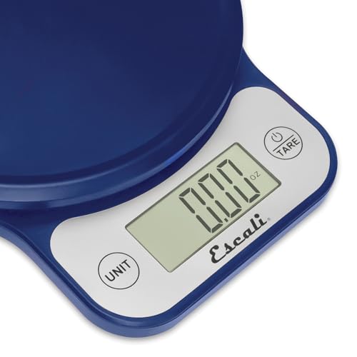Escali Telero Digital Food Scale, High Precision Kitchen Scale for Cooking, Baking, Portion Control, Meal Prep, Weigh in Grams and Ounces, 11 lb Capacity, Blue (T136) - color: Blue