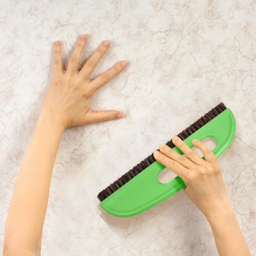 ibasenice Wallpaper Brush with Horse Mane Hair 10.03 Inch Wallpaper Smoother Tool for Wallcovering with Comfortable Handle and Hang-up Hole for Easy Storage and Precise Adhesive Application