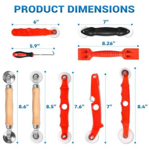 9 in 1 Screen Repair & Replacement Kit, Window Screen Roller Tool Set - size: 9 IN 1
