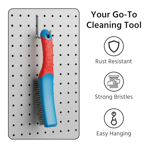 Wire Brushes for Rust Removal, Steel Wire Metal Brush for Cleaning Concrete