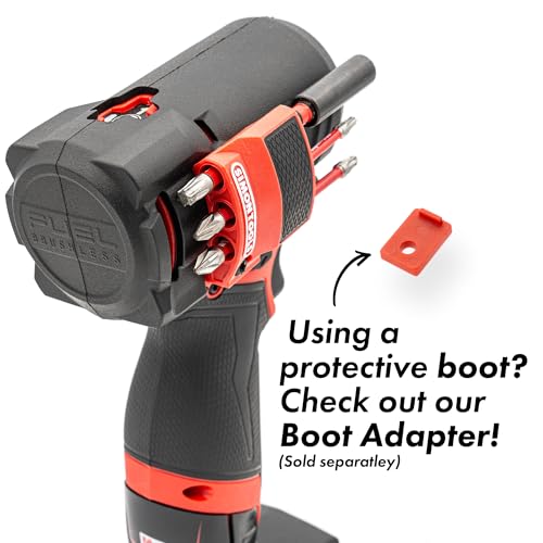 Simon Tools Magnetic Bit Holder for Milwaukee M12 Fuel Surge Impact Driver and Drill - Holds 6 Bits - color: Red Right Side, size: Fits Model No 34xx (Gen3) ONLY!