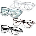 Safety Glasses Goggles for Women Girls Anti Fog Protective Eyewear Glasses - color: 4 Pack: Blue+black+tortoise+clear