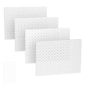 EVERHANGER Metal Pegboard Panels, Heavy Duty Pegboard Wall Organizer - color: White, size: 4pack 12"X16"