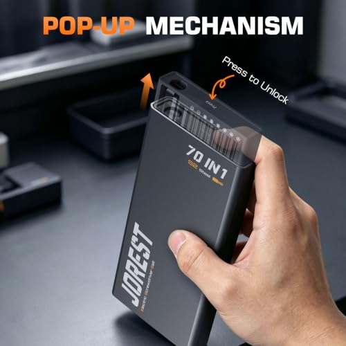JOREST 70-in-1 Mini Precision Electric Screwdriver Set-64 S2 Magnetic Bits