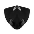 RZ Mask M2 - Cooling Mesh Dust Mask w/ 99.8% Carbon Filtration, Anti Fogging w/Easy Use Hook-and-Loop Head Strap - color: Black, style: X Large