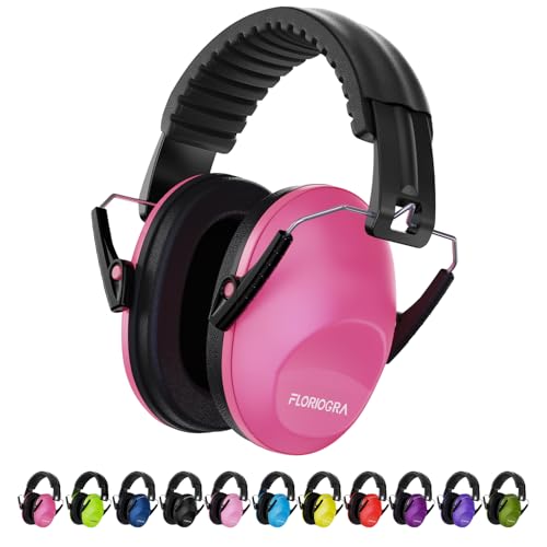 Floriogra Noise Cancelling Headphones for Kids/Toddler 28dB SNR Ear Muffs - color: Rose Pink