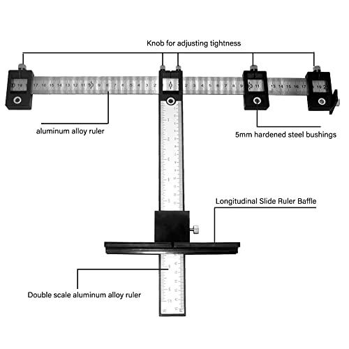Joywayus Drill Punch Locator Cabinet Hardware Jig New Black Template Woodworking Accurate Drilling Tool - color: Black-abs