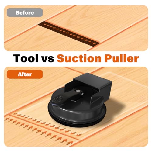 Floor Gap Repair Tool Kit - Professional Wood Laminate Vinyl Flooring Gap Fixer with Slotting Knife, 3 Adhesive Pads & Gloves for DIY Home Repair (Black) - color: Black