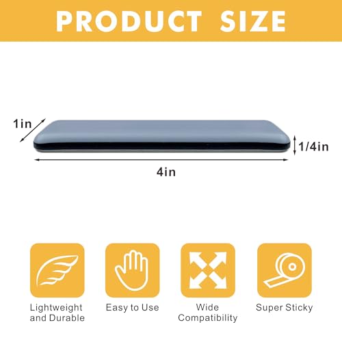 16 PCS PTFE(Teflon) 1" x4" Rectangle Furniture Glides Sliders, Furniture Sliders for Carpeted & Hardwood Floors, Rectangle Self-Adhesive Floor Protector Pads,Furniture Feet Protectors