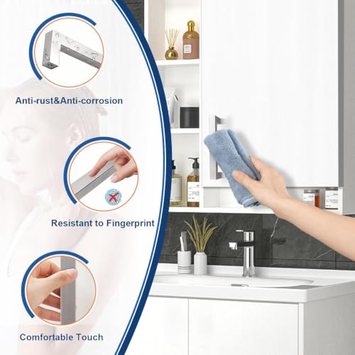 KNOBWELL 6 Pack Brushed Nickel Cabinet Pulls, 3 Inch(76mm) Hole Center Kitchen Cabinet Handles, Cabinet Hardware Drawer Pulls - color: Brushed Nickel, size: Hole Center:3 inch(76mm)