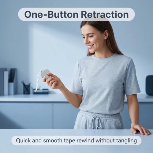 Measuring Tape for Body Measurements, Soft Tape Measure Double Scale, Has 150 Centimetre Scale on Reverse and Front 60 Inch - color: White Blue