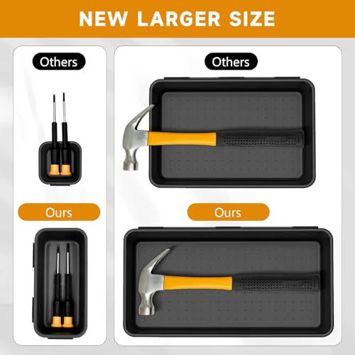Tool Box Organizer Tray, 60 PCS & 5 Sizes, Black - color: Black: 60 PCS