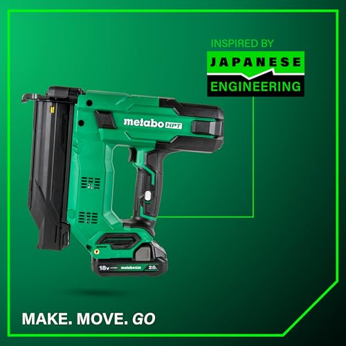 Metabo HPT Brad Nailer, 18 Gauge Cordless, 18V Kit, NT1850DG - style: NT1850DG - Includes Battery and Charger