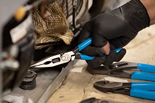 Channellock Needle-Nose Pliers E318 - Long Nose, High Carbon Steel, Blue Handle - 8-Inch Combination - size: 8 Inch Combination Long Nose