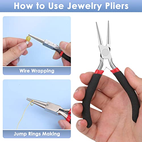 Round Nose Pliers, Wire Jewelry Making Tools Bead Pliers for Wire Wrapping, Jump Rings Making, Jewelry Making Supplies, DIY Craft - style: Round Nose Pliers