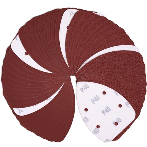 Coceca Mouse Detail Sander Sandpaper Sanding Paper Assorted Sanding Pads 40 80 120 180 240 Grits (50pcs Mouse Sandpaper) - style: 50pcs：each 10 of40/80/120/180/240 grit