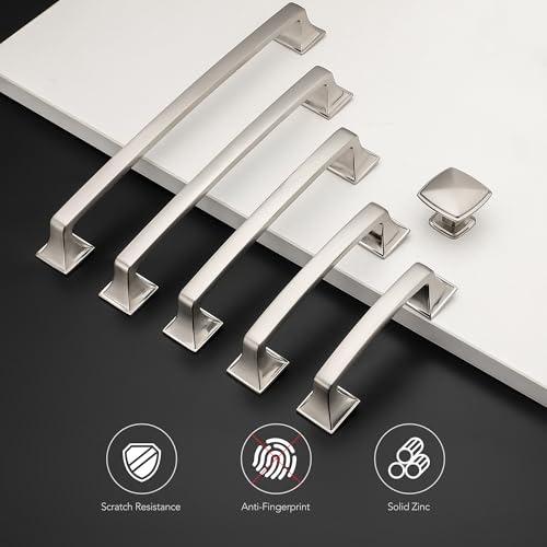30 Pack Kitchen Cabinet Handles 3 Inch Brushed Nickel Cabinet Pulls - color: Brushed Nickel, size: 3 Inch Hole Centers