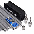 Upgrade Aluminum Profile Drill Guide Access Hole Drill Jig Step Drills - color: Blue