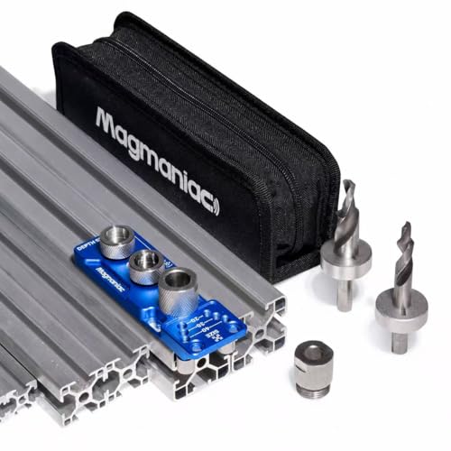 Upgrade Aluminum Profile Drill Guide Access Hole Drill Jig Step Drills - color: Blue