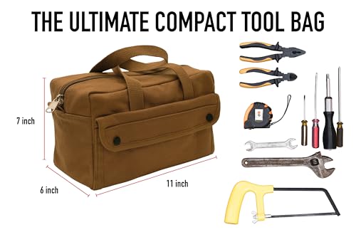 Rothco GI Style Mechanics Tool Bag, Heavy-Duty Canvas Tool Storage - color: Navy Blue