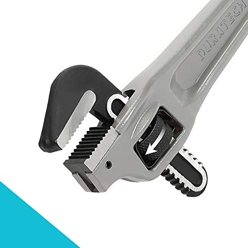 DURATECH 14-inch Aluminum Offset Pipe Wrench, Adjustable Plumbing Wrench - size: 14-inch, style: Offset