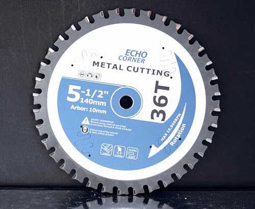 5-1/2" (10mm Arbor) Metal Cutting Circular Saw Blade, 140mmx10mmx36T - style: Steel Ferrous