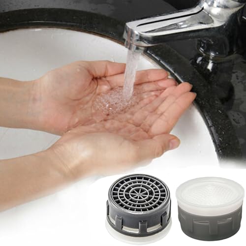 Faucet Aerator 1.2 GPM Flow Restrictor Plug-In Faucet Aerator Replacement Parts for Bathroom or Kitchen (white 20 Pieces)