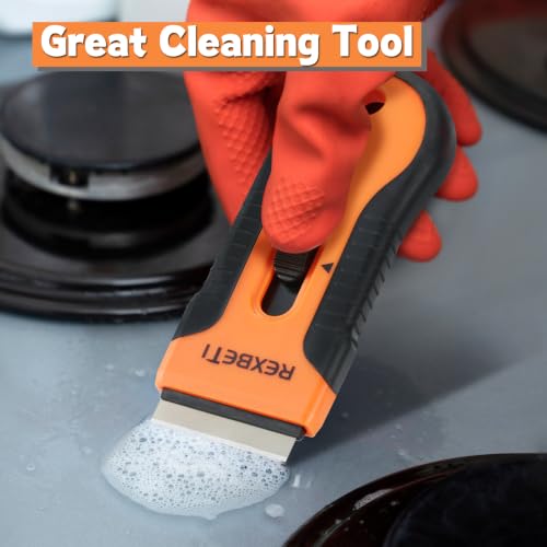 REXBETI Razor Blade Scraper Tool, 8 Pack Windows, Glass Stovetop Scraper - style: Original 8 Pack