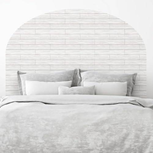 Main Street Peel and Stick Wallpaper Sheets, Distressed Wood Grey, 12-Pack - style: Distressed Wood Grey