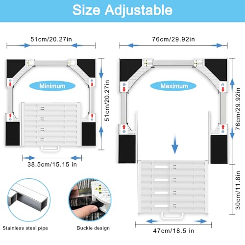 Kiss Core Washer Dryer Stacking Kit - Universal Washer Dryer Stacking Kit | with Pull-Out Sliding Plate - Adjustable 21"-29" Stacking Kit for Washer and Dryer with Ratchet Strap - Space-Saving - style: with Pull-Out Sliding Plate