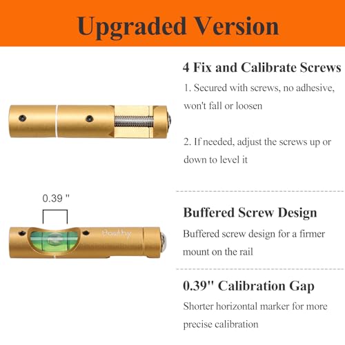 Hawthy Scope Leveling Kit Scope Bubble Level Picatinny Scope Level Magnetic Level Tool Bubble Leveling System - color: Gold