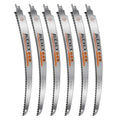 ALEXEX 6Pcs 15" Japanese Teeth Reciprocating Saw Blades for Wood Cutting and Tree Trimming, 6TPI Arc Curved Wood Sawzall Blades for PVC Pipe Cutting, Cr-V Sabre Sawzall Pruning Blades 15 Inch - size: 15 Inch 6TPI