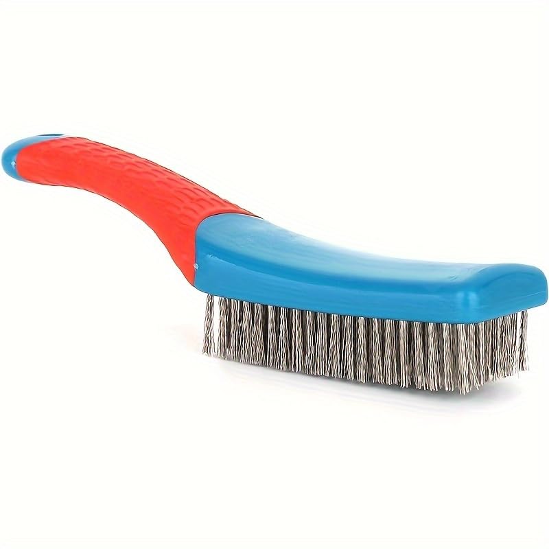 Stainless Steel Wire Brush, Ergonomic Plastic Handle, Perfect for Removing Rust, Sludge, Dirt, and Paint, deep Cleaning