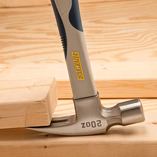 ESTWING Sure Strike Hammer, 20 oz, Carbon Fiber Handle, SSCF20S - size: 20 oz, style: Rip Claw