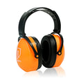 LYSIAN 31dB Hearing Protection Earmuffs, Foldable Adjustable Safety Ear Muffs for Shooting, Construction, Lawn Mowing, Adults - color: Fluorecent Orange