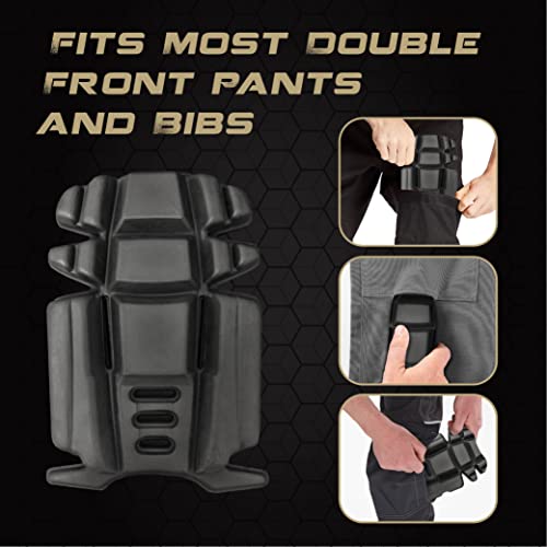 Knee Pad Inserts for Work Pants, Uniforms, and Tactical Pants, Breathable Knee Pad Inserts for Garden, Construction, Floor, Cleang, and Garage 9.3''×6.5''×1'', Black - size: 1 pair 9.3''×6.5''×1''