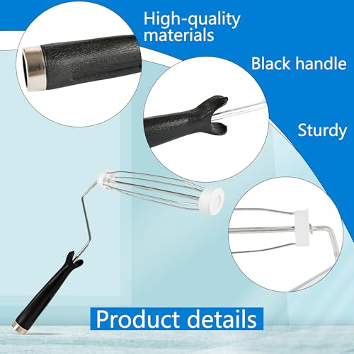 25 Pcs 9 Inch Paint Roller Frame Black Paint Roller 5 Wire Handle Brush Painting Supplies for Wall House Homes Repair Tools