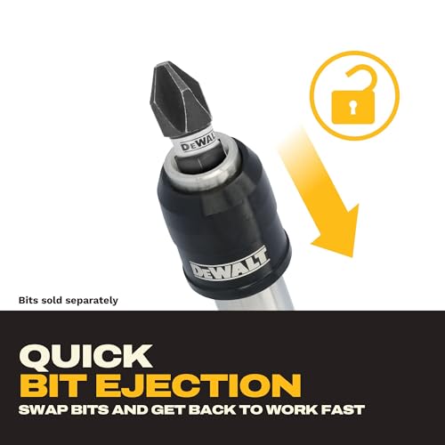 DEWALT Keyring Bit Holder Set 1/4 Inch Hex Bits, Durable Metal Bit Holder Key Chain (DWAFHLDKC5)