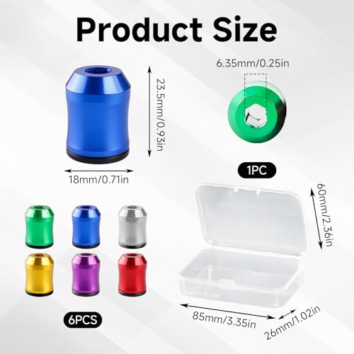 6 Pcs Screwdriver Head Magnetic Ring, Magnetic Drill Bit Holder - color: 6