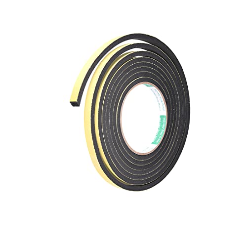 uxcell Sealing Foam Tape 10mm Wide 5mm Thick 3 M/9.8ft Long, Self Adhesive Weather Strip for Window Door Insulation, Pack of 2 - size: 10mmx5mmx3m