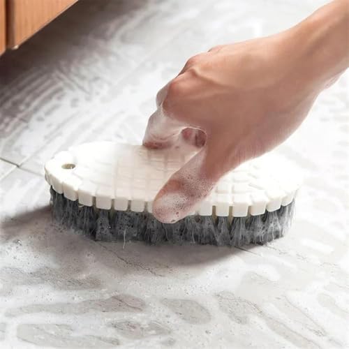 2 Pcs Without Dead Corner Multi Purpose Heavy Duty Scrub Brush, Heavy Duty Hand Held Scrub Stiff Bristle Brush, Multiple Segments are Bendable Fruit Vegetable Brush,Bathtub Tile Brush Bathroom Brush