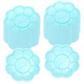 PATIKIL 24Pcs Paint Tray Palette, 3.1"/8cm Painting Palette Plastic Palette Flower Shape for Watercolor Gouache Painting Art Craft DIY Project, Green - color: Green