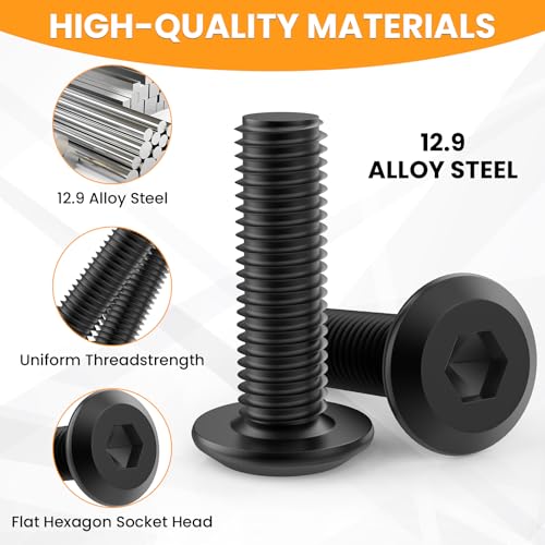 60 Sets M6 x 19/32" Threaded Insert and 4/5"＆1-1/2" Lengths Bolt for Wood - size: 1/4-20 x 19/32", 60 Sets, 4/5" & 1-1/2" Lengths