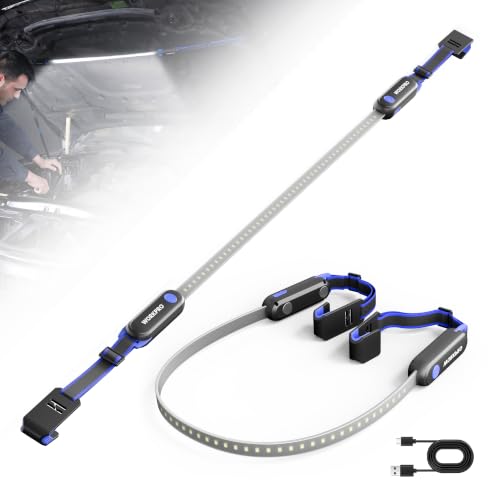 WORKPRO Rechargeable Underhood Work Light, 25" Foldable Magnetic Light Bar