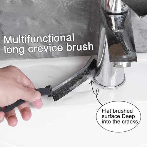 2pcs Hard Bristle Crevice Brush, Gap & Grout Cleaner