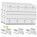 Z Clips 4" 3 Pack - French Cleat Picture Hanger - Wall Mirror Mounting Bracket - Flush Mount Hanging Kit for Shelf, Painting, Frames, Cabinet, Soundbar, Whiteboard or Headboard - 40 lb - size: 4" 3 Pairs, style: Regular