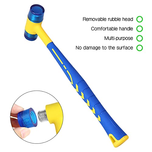 LadyRosian Car Paintless Dent Repair Tools Rubber Hammer Double-Faced Rubber Mallet Alloy Knockdown Tap Down Hammer with 9 Heads Kit for Dent Remover - color: Tool B