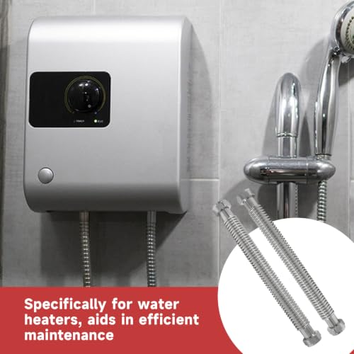 2 PCS EFIELD 18-inch 1-1/4" FIP X 1-1/4" FIP Stainless Steel Corrugated Hose Connector for Commercial Water Heater, Boiler,Water Softener - size: 18"L(1-1/4" FIP)