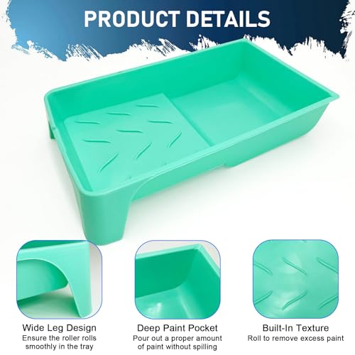 4 Inch Paint Tray, 15 Pack Plastic Paint Roller Tray - size: Paint Tray,15 Pcs